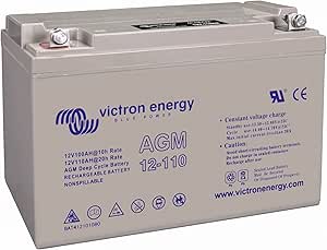 Batterie VICTRON 12V 110Ah 700A +G DeepCycle AGM (M8) 330 X 171 X 220