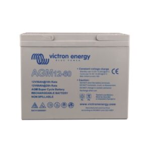 Batterie VICTRON 12V 60Ah 280A Super Cycle AGM (M6) 224 X 135 X 178