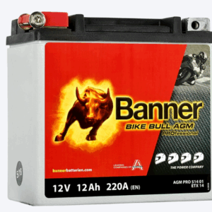 Batterie BANNER ETX14 AGM 12V 12Ah 220A +G  150 X 88 X 145