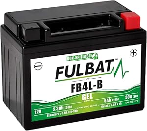 Batterie FULBAT FB4L-B GEL 12V 5Ah 50A +D 120 X 70 X 92