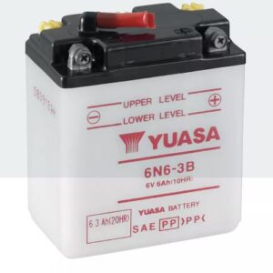 Batterie YUASA 6N6-3B 6V 6Ah +D   99 X 57 X 111 +D SECHE