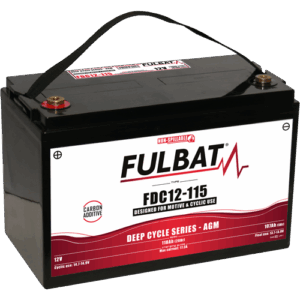 Batterie FULBAT AGMCarbone  12V 118Ah +G FDC12-115 330 X 173 X 220