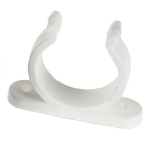 Clips de fixation plastique robuste blanc diam. 30mm