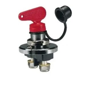 Coupe-batterie QUICK 140A à clé amovible rouge M10 chromé