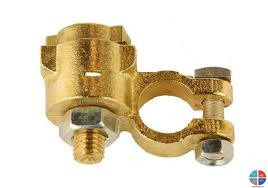 Collier à batterie négatif laiton de 12mm tête hexagonale
