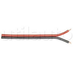 Câble méplat HO5VVF 2X0,75mm2 rouge/noir pour HP