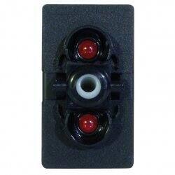 Inter CARLING 12v 20A OFF-ON 1P 2leds R noir