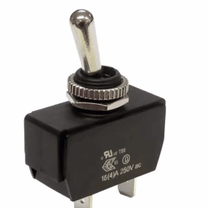 Micro interrupteur à levier ON-OFF-ON métal chromé unipolaire