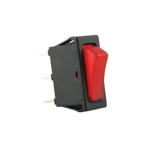 Inter carré encastré 250V 1A 1O D11,5mm rouge