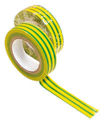 Ruban adhésif vert/jaune 15mm L10m