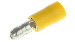 Sachet 100 cosses cylindrique mâle Ø5 jaune (4 à 6mm2)