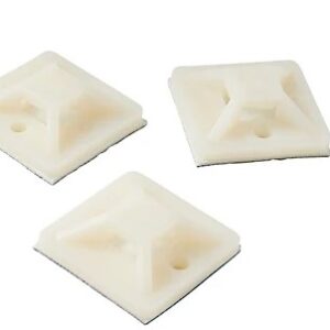 Paquet d'embases adhésives rilsans 19x19mm noir (100pcs)
