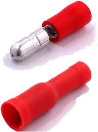 Cosse thermo cylindrique mâle rouge diam 4 (0,25 à 1,5mm2)
