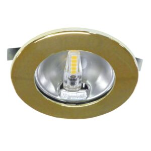 Spot rond 4 leds Blanc LALIZAS 12/24v D75mm doré