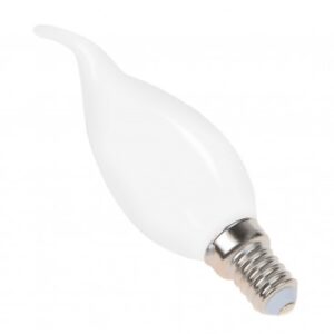 Lampe 1 led 220v 4w (50w) E14 flamme mat blanc chaud