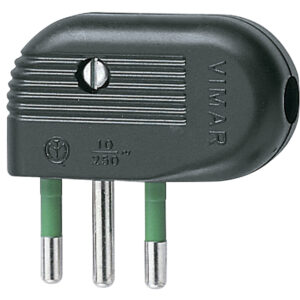 Adaptateur VIMAR 2P+T 10A France mâle / Italie femelle noire