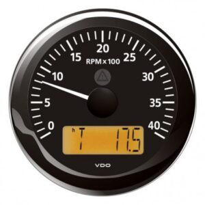 Compte-tours VDO 12/24v 4000t/mn Viewline D85mm noir