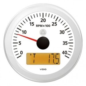 Horamètre VDO 12/24v Viewline D52mm blanc