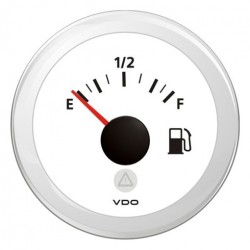Indicateur carburant VDO 12/24v (tub) Viewline Blanc