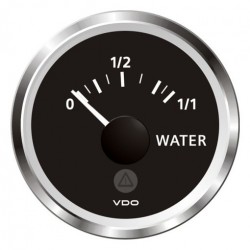 Indicateur eau claire VDO 12/24v (levier) Viewline Noir/Chromé