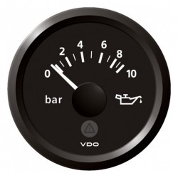 Indicateur pression huile VDO 12/24v 5bar Viewline D52mm noir