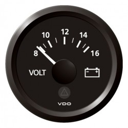 Indicateur voltmètre VDO 8/16v Viewline D52mm noir