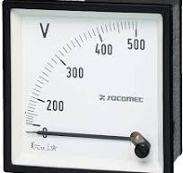 Indicateur voltmètre SOCOMEC 250v 48x48mm à aiguille 90°