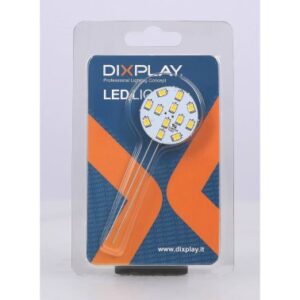 Lampe DIXPLAY 12 leds  8/35v G4 blanc ch D30mm fixation latérale