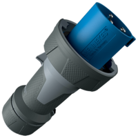 Fiche mâle MENNEKES 32A 230v 2P+T plastique bleu