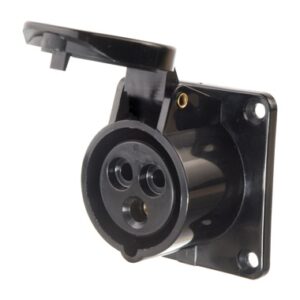 Socle femelle encastrable PHILIPPI 10A 2P plastique noire