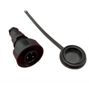 Fiche mâle de pont PHILIPPI 10A 3P plastique noire IP68