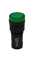 Voyant D29/P22mm led 230v vert IP65