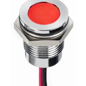 Voyant D13/P8mm led 12/14v rouge étanche IP67
