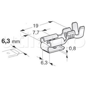 Boite de 100 cosses mixte 6.35mm2 laiton étamé (0.5 à 2.5mm2)