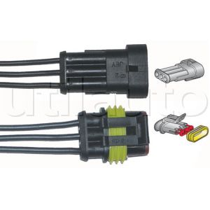 Connecteur étanche SUPERSEAL 2 voies mâle avec fil