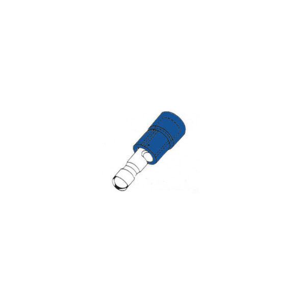 Sachet 10 cosses cylindrique mâle Ø5 bleue (1.5 à 2.5mm2)