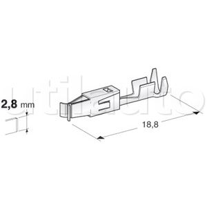 Sachet de 100 cosses mâle pour connect d'inject électro 0.5-1mm2