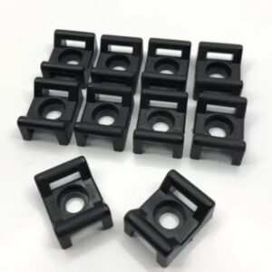 Paquet d'embase à visser rilsans 21.9x15.9 noir TM-3S8 (100pcs)(7.6)