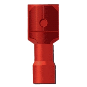 10 cosses thermo mâle 6.3mm rouges 100% isolées (0.5 à 1mm2)