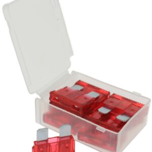 Boite de 10 fusibles auto plat sortie horizontale vis
