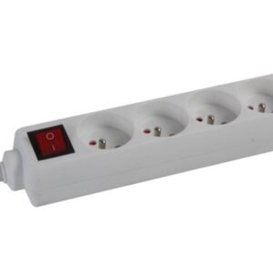 Bloc 4 Multiprises + 4 Prises + interrupteur  câble 1.5m blac + terre