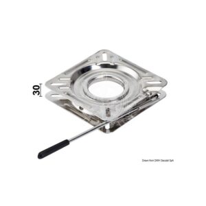 Base tournante siège inox à friction (175 X 175) X 330 avec poignée