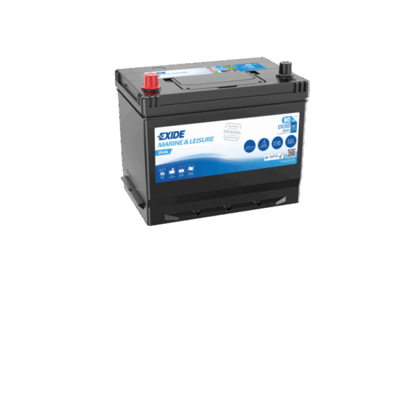 Batterie EXIDE ER350 Dual 12V 80Ah 510A +G 270 X 173 X 222