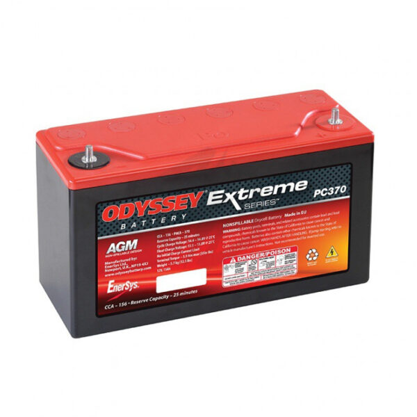 Batterie ODYSSEY PC370  12v 15Ah 156A +D Booster 200 X 77 X 140