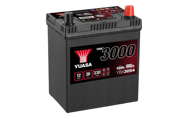 Batterie YUASA YBX3054 12V 36Ah 330A +D B19J 187 x 127 x 227