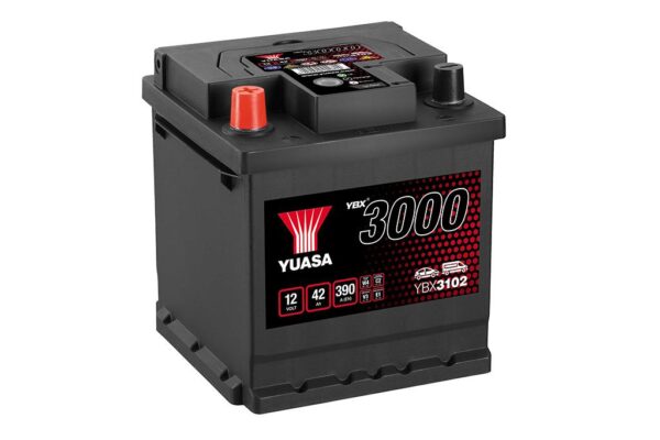 Batterie YUASA 12V 42Ah 390A +G YBX3102 175 X 175 X 220