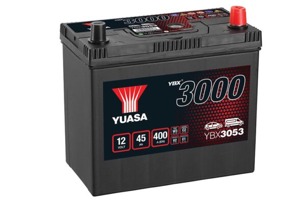 Batterie YUASA 12V 45Ah 360A +D B24J YBX3053 238 X 129 X 225