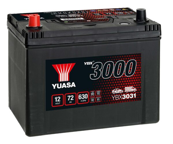 Batterie YUASA EFB YBX7031 StartStop 12V 72Ah 720A +G D26 260X173X225
