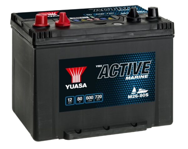 Batterie YUASA12V 80Ah 600A GR24 Marine double borne M26-80