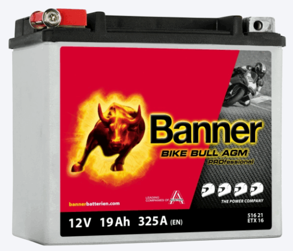 Batterie BANNER ETX16 AGM 12V 19Ah 325A +G 175 X 100 X 155